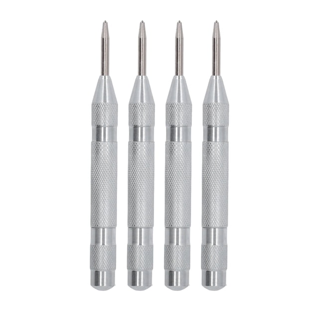 Automatic Centre Punches, Rustproof Center Punch Tool High Speed Steel For Positioning Silver