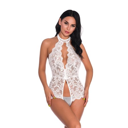 

GORHGORH Acrylic Regular Women polyester All-Season Lingerie Bodysuit Sexy Pajamas