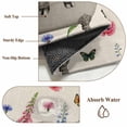 thumbnail image 5 of Farm Animals Large Area Rugs 6x9 ft Gray Shower Cap Tub Funny Calf Cow Farmhouse Floral Linen Washable Rug Non Slip Indoor Carpet Absorbent Floor Mat for Living Room Bedroom Dining Room, 5 of 9