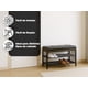 thumbnail image 5 of Banco Zapatera Organizadora con Asiento Acolchado y 2 Repisas para Entrada o Recámara, 5 of 8