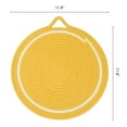 thumbnail image 5 of Farmhouse Round Placemats Set of 6 Woven Placemats for Dining Table Decor Kitchen Table Mat Wipe Clean Yellow 11.8inch, 5 of 5