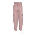 thumbnail image 4 of Quinlirra Womens Sweatpants Cargo 2025 Women's Casual Workwear Sanitary Pants Comfortable Home Pants Solid Color Casual Sports Wide Leg Sports Pants Long Pants, 4 of 6