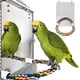 thumbnail image 1 of 7 pulgadas pájaro espejo con cuerda perca loro espejo jaula pájaro juguete columpio loro jaula juguete loro cono lovebird canario, 1 of 4