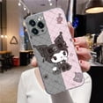 thumbnail image 1 of Dessin animé Kuromi Sanrio Anime étui transparent pour iPhone 16 15 14 13 12 11 Pro Max Mini Xs XR X 7 8 Plus 6 coque souple en Silicone, 1 of 4
