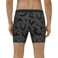 thumbnail image 2 of Men's Boxer Briefs, Flying bats cool dark grey Soft and Breathable Mens Underwear Boxer Briefs With Widen Waist, 2 of 5