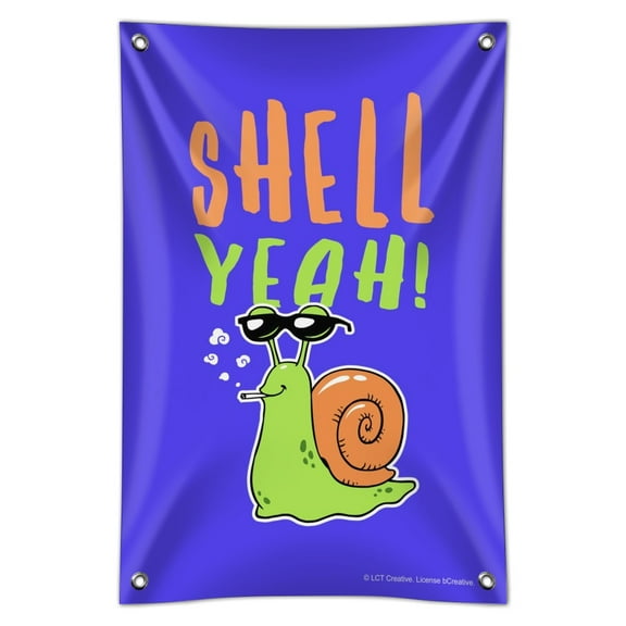 Shell Yeah Hell Yes Snail Funny Humor Home Business Office Sign