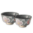thumbnail image 6 of AprikaLife Traditional Japanese Matcha Tea Bowl Handcrafted Ceramic Tea Ceremony Cup Kinzan Nezumi-Shino Glaze with Flower Patten, 6 of 7