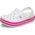 thumbnail image 1 of Crocs Niños Crocband Zuecos Slip-On Blanco Rosa Talla 11, 1 of 6