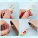 thumbnail image 4 of 2 cadenas de cadena acrílicas arcoíris para bolso de 15,7 a 19,8 pulgadas con 1 correa de muñeca de 12,2 pulgadas, correa de repuesto para bolso, asa de cadena para bolso con cierre., 4 of 6