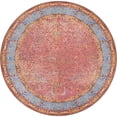thumbnail image 2 of Unique Loom Outdoor Traditional Collection Area Rug - Fortitude (7' 10" Round Vintage Salmon Coral/Beige), 2 of 9