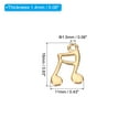 thumbnail image 2 of Unique Bargains Metal Pendants Drops, 100 Pack Musical Note Shape Mini Pendant for Jewelry Making DIY, Golden, 2 of 5