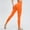 Orange, variant on Workout Leggings for Women Outdoor Seamless Peach Lifting Sports Tights Fitness Soft Tummy Control Yoga Pants
