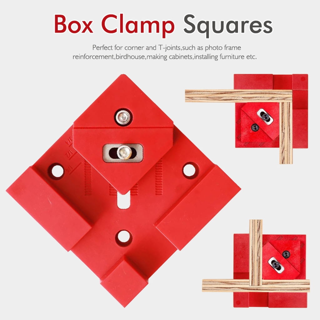 Set Of 4 Accuracy Wood Clamps Box Joint Clamping System Handheld Clamp For Cabinet Assembly Square Corner Alignment