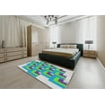 thumbnail image 5 of Ahgly Company Machine Washable Indoor Rectangle Transitional Steel Blue Area Rugs, 8' x 10', 5 of 7