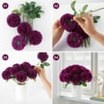 thumbnail image 7 of 8Pcs Artificial Chrysanthemums Flowers Ball Flowers, Fake Mums Flowers Silk Fall Flowers for Autumn Home Decor Indoor Floral Arrangement Table Centerpiece,11.2X3.5inch, 7 of 7