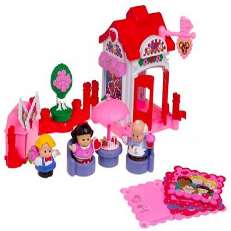 VALENTINE EDDIE w/ ROSES GIRLFRIEND Valentines Fisher Price Little People Rare! 