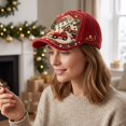 thumbnail image 6 of GrmtClth Reindeer Christmas Baseball Cap Printed Trucker Hat Cute Holiday Costume Accessory Adjustable Red Dad Hat for Adults Festival Daily Wear, 6 of 8