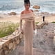 thumbnail image 4 of Vestido largo de verano para mujer, prenda elegante de manga larga con cuello oblicuo y protección solar, ceñido al cuerpo, ropa de playa para vacaciones, 2024, 4 of 5