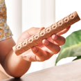 thumbnail image 4 of Paokuoon Clay Texture Clear Texture Wooden Rolling Pin Food Grade Slab Printing Handmade Pottery Clay Stamp Leaves Snowflake Water Ripple Pattern, 4 of 7