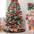 thumbnail image 4 of FMSHPON Colorful Pumpkins Xmas Christmas Tree Skirt Stand Mat for Holiday Party Decoration Indoor Outdoor 48 inches, 4 of 6