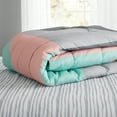 thumbnail image 5 of Mainstays Gray and Teal Geometric 8 Piece Bed in a Bag Comforter Set With Sheets, Full, 5 of 8