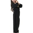 thumbnail image 7 of NiSHUIHAN Cute Dress Muslim Long Dress Medium Big Girls Long Sleeve V Neck Colorblock Dress Black 8-9 Years, 7 of 7