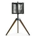thumbnail image 2 of FITUEYES Corner Tripod TV Stand for TVs up to 65 Inch, Modern Easel TV Display Stand with Concealed Storage, 2 of 5