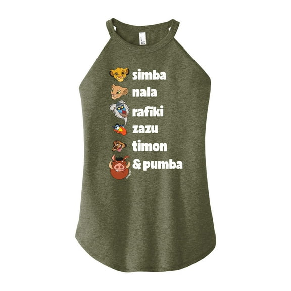 The Lion King - Character Art - Juniors High Neck Tank Top