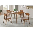 thumbnail image 2 of Dortch 5-piece Oval Solid Wood Dining Set Walnut, 2 of 4