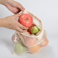 thumbnail image 2 of Bobasndm Mesh Tote Reusable  Cotton Mesh Fruit Vegetable Bag Pouch Wear-resistant Fashion for Daily Life, 2 of 7