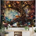 thumbnail image 1 of Tapiz para colgar en la pared, árbol de la vida de fantasía, bosque mágico, 150 x 130 cm, 1 of 3