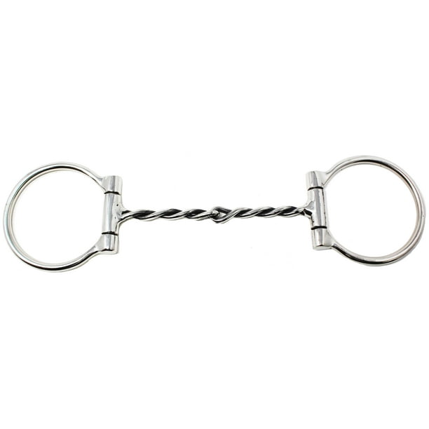 Challenger 5" Mouth Twisted Wire DRing Snaffle Horse Bit 35504