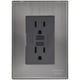thumbnail image 1 of Placa Duplex Inoxium1FOxford 1Pza Contacto Duplex Falla Tierra 125-250VCA 15A 50/60Hz Plateado/Oxford Acero Inoxidable/P, 1 of 3