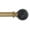 Royal Gold, variant on 1-Inch Diameter Single Window Treatment Curtain Rod, Black Marble Ball Finial, 84-inch to 120-inch Adjustable, Royal Gold