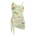 thumbnail image 6 of Whosucclay Cute Bunny Carrot Print Girls' One Piece Swimsuit with Cover Up, Polyester Material Quick Dry Adjustable Strap Girls Swimsuit for Summer, 9-10 Years Old, 6 of 10