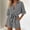 Black, variant on Womens Summer Rompers V Neck Short Sleeve Striped Button Down Jumpsuit with Pockets