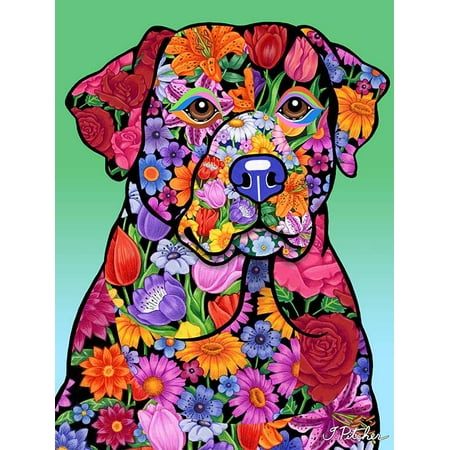 Black Labrador - Best of Breed Flowers Design Garden Flag