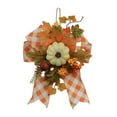 thumbnail image 2 of Thanksgiving Sunlight Mini Wall Hanging Festive Autumn Pumpkin Maple Leaf Inverted Festival Home Wreath, 2 of 3