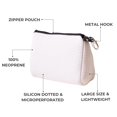 thumbnail image 4 of Bolsa de maquillaje POPUPS, grande, impermeable, de neopreno, blanca, 4 of 9