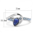 thumbnail image 4 of Womens Ring Anillo Para Mujer Stainless Steel Ring with Semi-Precious Snowflake Obsidian in Montana, 4 of 5