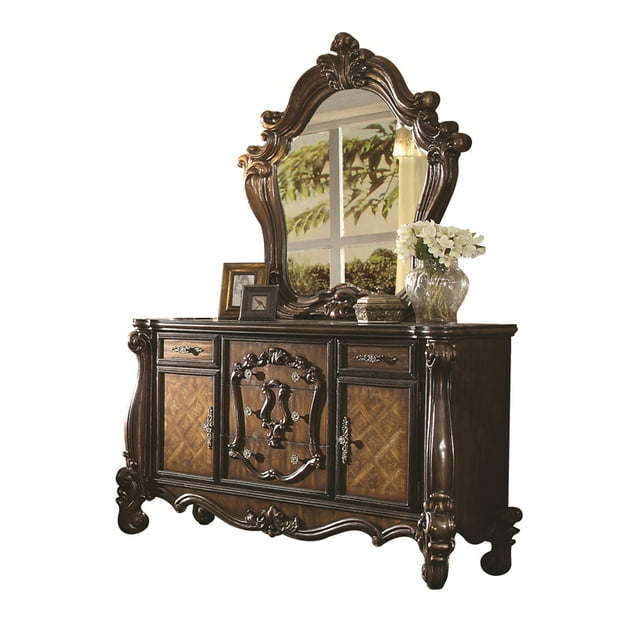 ACME Versailles 5 Drawer Dresser in Cherry Oak