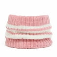 thumbnail image 6 of Xfvqtps Children 3 Piece Sets Hat Scarf and Gloves Knitted Fleece Lining Stripe Plush Pompom Thickened Windproof Coldproof Warm Winter Beanie Scarf and Glove 3PCS Outfits Set Pink, 6 of 9