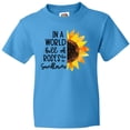thumbnail image 3 of Inktastic Summer In a World Full of Roses Be a Sunflower Youth T-Shirt, 3 of 5