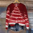 thumbnail image 7 of Feancey Women's Christmas Tree Sweatshirts Xmas Casual Crewneck Long Sleeve Tunic Tops Fall Winter Fashion Holiday Pullover Blouse Red XL, 7 of 7