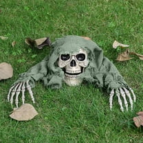 BiFandian Halloween Skeleton Decorations Outdoor, Skull Ground Breaker Stakes, Outdoor Scary Halloween Yard Lawn Garden Decorations