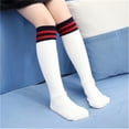 thumbnail image 2 of Qarigey Calcetines de tubo medio Algodón puro Forro cómodo Gran elasticidad Medias lindas Diseño de rayas Absorbente de sudor para niños Medias tipo 28 Qarigey AP009517-28, 2 of 6