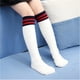 thumbnail image 2 of Qarigey Calcetines de tubo medio Algodón puro Forro cómodo Gran elasticidad Medias lindas Diseño de rayas Absorbente de sudor para niños Medias tipo 28 Qarigey AP009517-28, 2 of 6
