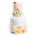 thumbnail image 3 of Soportes para tartas de acrílico transparente, caja rellenable, caja de presentación redonda con tapa, centro de mesa decorativo para bodas, 3 of 4