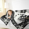 thumbnail image 3 of Manfei Christmas Snowman King Size Comforter Sets,Xmas Snowflake Bedding Comforter Set,White Black Bedding Set For Girl Boys,Super Cozy Room Decor Reversible,3-Piece, 3 of 7