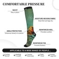 thumbnail image 3 of Lsque Retro Birds Pattern Sport Compression Socks for Men & Women 15-20 mmHg Knee High Nurse Pregnant Running Medical and Travel Athletic, 3 of 6